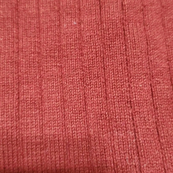 Free people knit ribbed stretch faux wrap skirt rust red euc - Picture 7 of 7